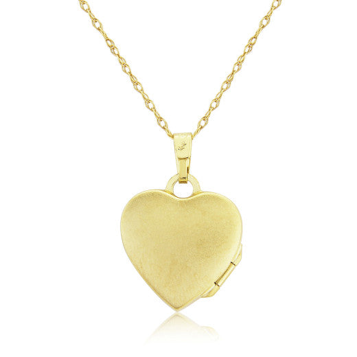 9ct Yellow Gold Diamond Heart Locket