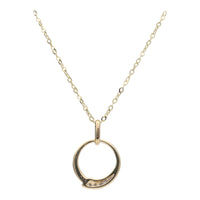 Diamond Open Circle 9ct Yellow Gold Necklace - Michael Jones Jeweller