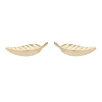 Feather 9ct Yellow Gold Stud Earrings