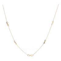 Infinity Station Link 9ct Yellow Gold Necklace