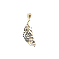 Feather 9ct Yellow and White Gold Pendant