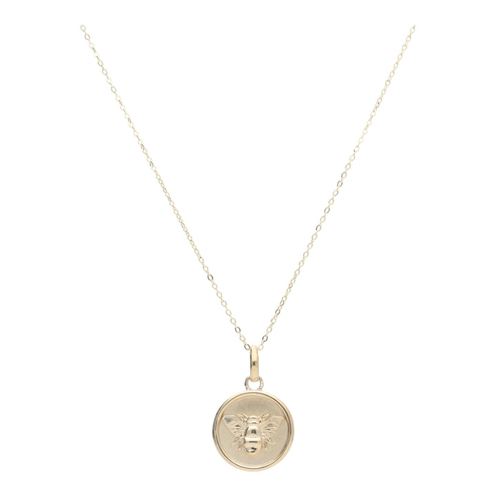 Bee Medallion 9ct Yellow Gold Pendant - Michael Jones Jeweller