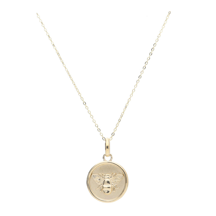 Bee Medallion 9ct Yellow Gold Pendant - Michael Jones Jeweller
