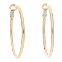 Plain 35mm 18ct Yellow Gold Hoop Earrings - Michael Jones Jeweller