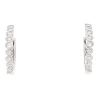 Diamond 0.24ct 18ct White Gold 14mm Hoop Earrings