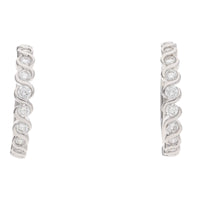 Diamond 0.62ct 18ct White Gold 18mm Hoop Earrings - Michael Jones Jeweller