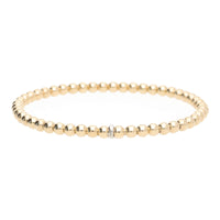 Stretchable 18ct Yellow Gold Bead Bracelet - Michael Jones Jeweller