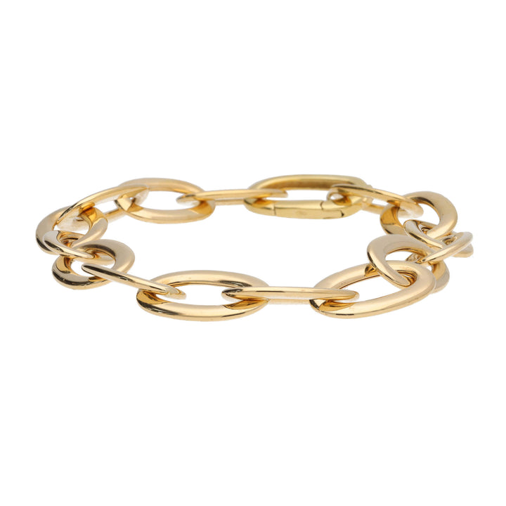 Long Oval Link 18ct Yellow Gold Bracelet