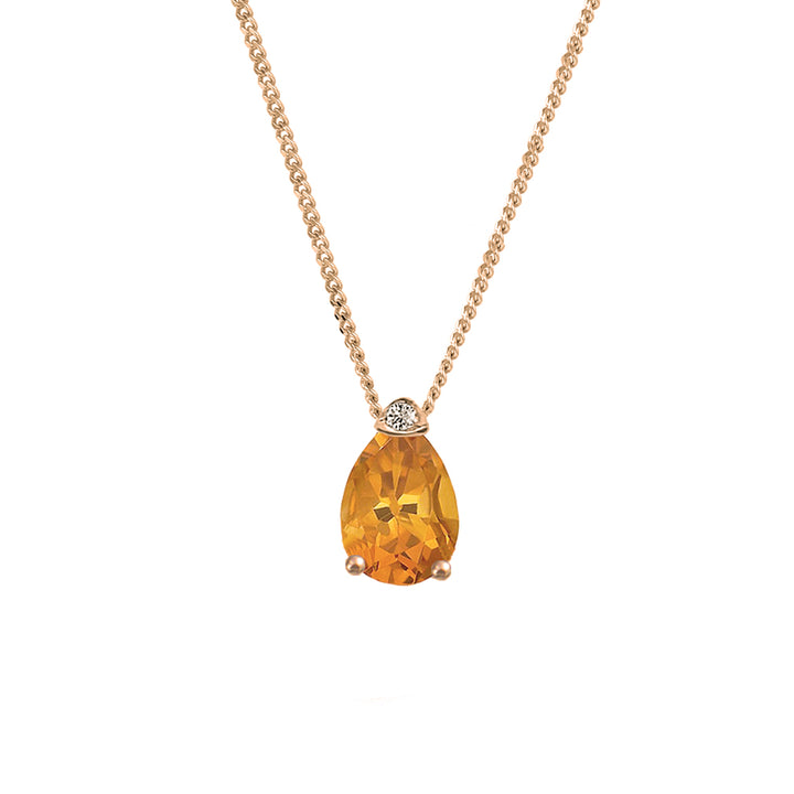 Amore Friendship Citrine 9ct Yellow Gold Necklace