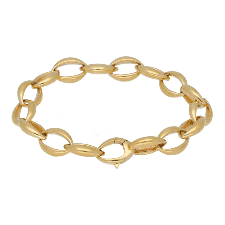 Open Marquise Link 18ct Yellow Gold Bracelet