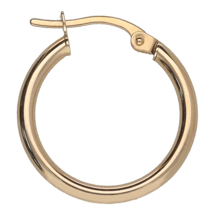 Single 18mm 9ct Yellow Gold Hoop Earring - Michael Jones Jeweller