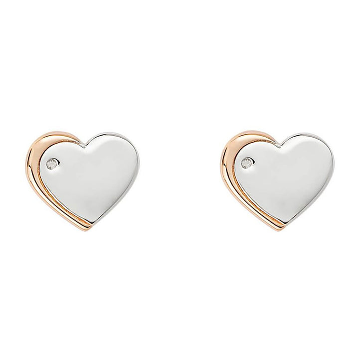 Childs D for Diamond Heart Stud Earrings