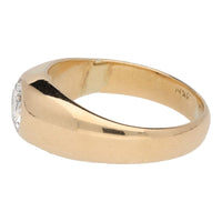 Pre-Owned Diamond Domed Yellow Gold Ring