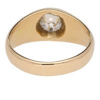 Pre-Owned Diamond Domed Yellow Gold Ring