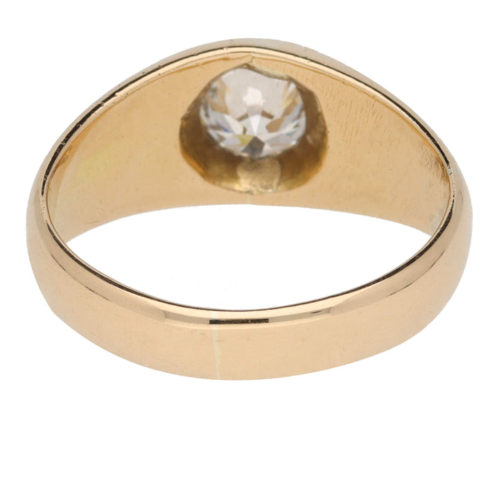 Pre-Owned Diamond Domed Yellow Gold Ring