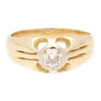 Pre-Owned Diamond Yellow Gold Feature Setting Ring