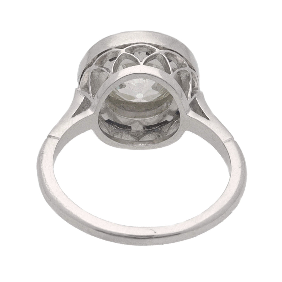 Pre-owned Diamond 2.43ct and Sapphire Platinum Ring - Michael Jones Jeweller