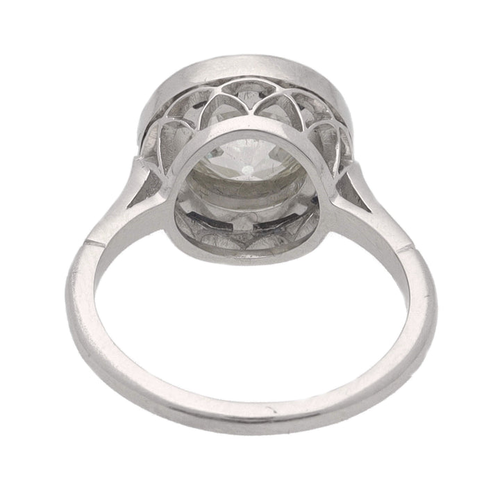 Pre-owned Diamond 2.43ct and Sapphire Platinum Ring - Michael Jones Jeweller