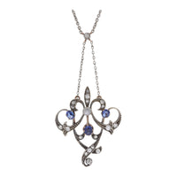 Pre-Owned Sapphire and Diamond Brooch and Necklace - Michael Jones Jeweller