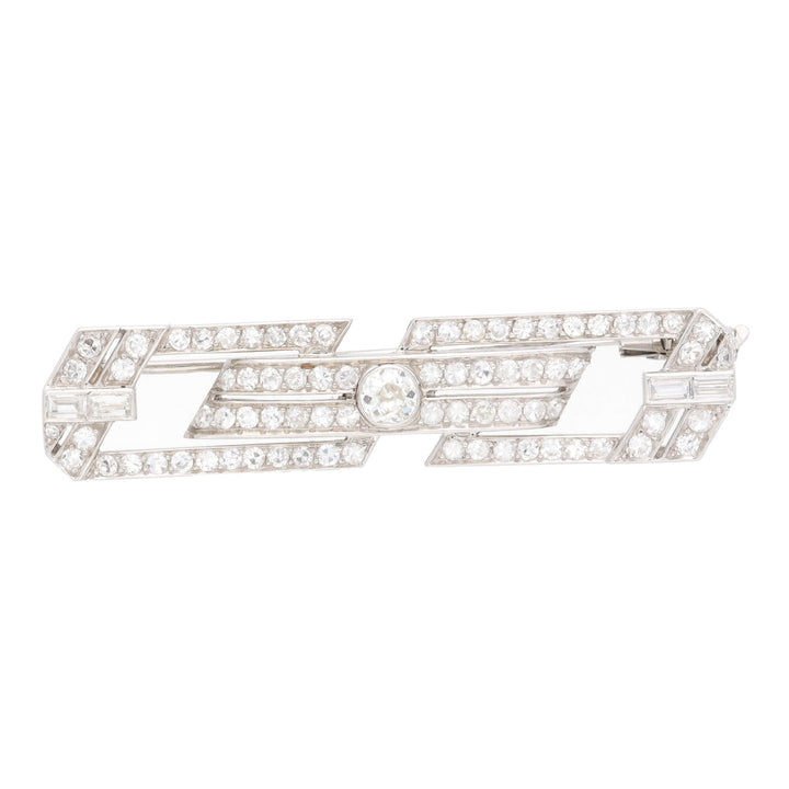 Pre-Owned Diamond French Brooch