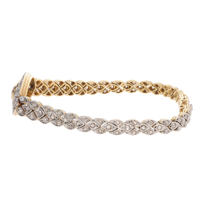 Pre-Owned Diamond and Sapphire Art Deco Style Bracelet