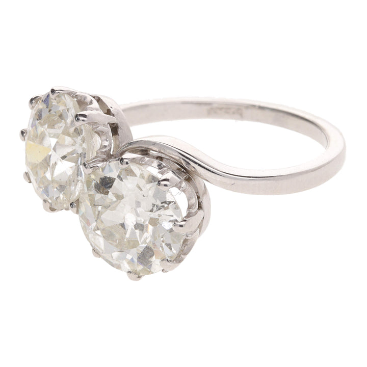 Pre-Owned Diamond 3.87ct Toi et Moi Platinum Ring