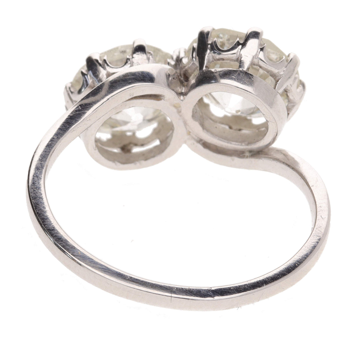 Pre-Owned Diamond 3.87ct Toi et Moi Platinum Ring - Michael Jones Jeweller