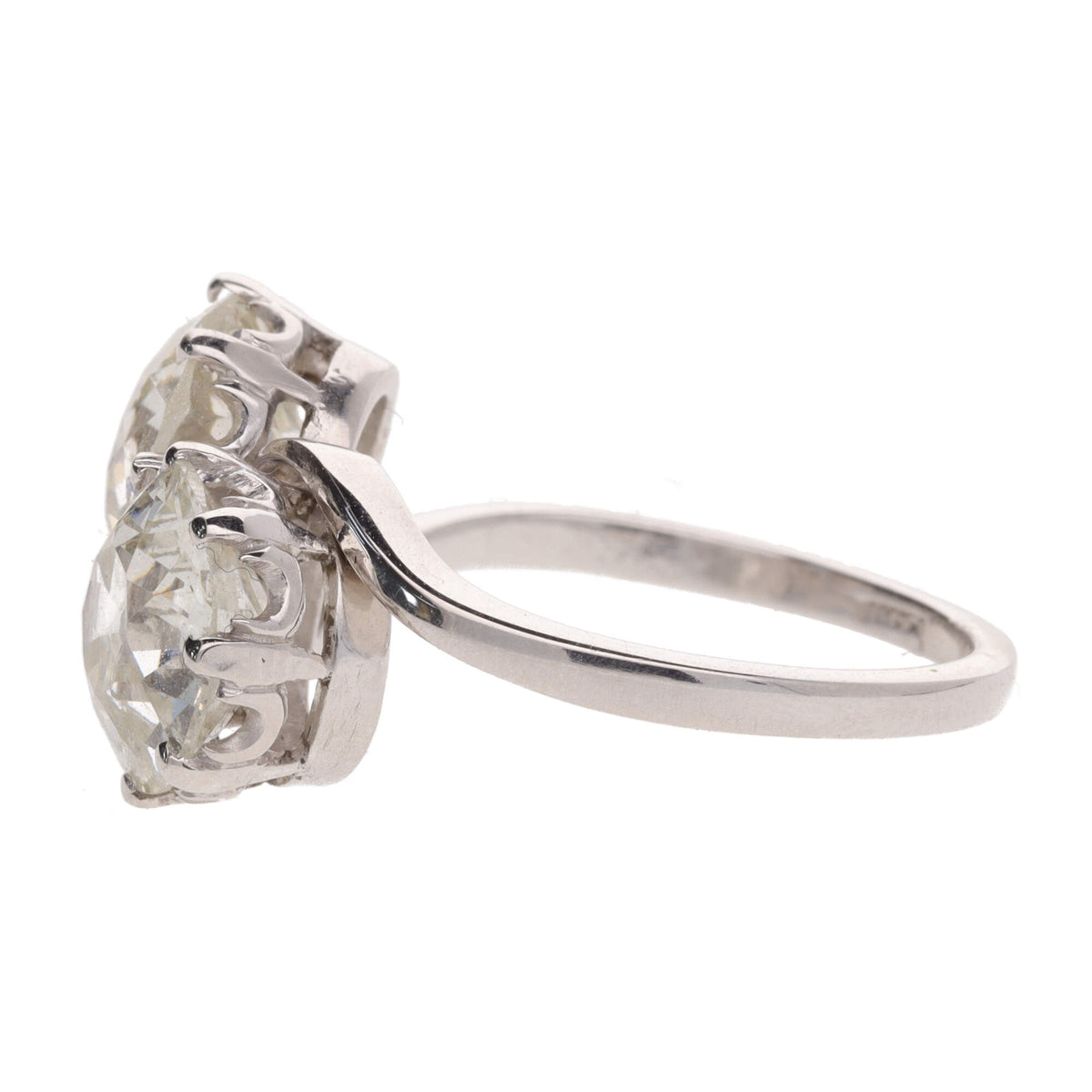 Pre-Owned Diamond 3.87ct Toi et Moi Platinum Ring - Michael Jones Jeweller