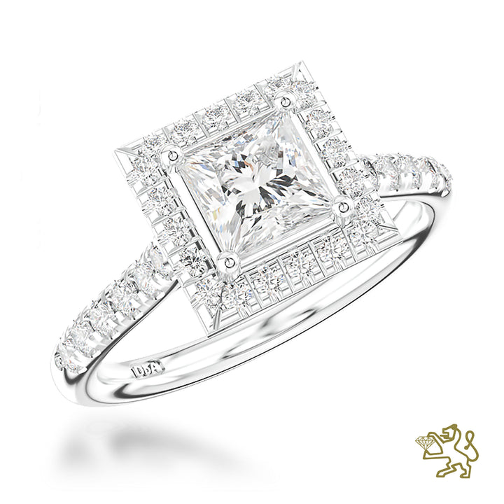 Skye Princess Sq Diamond 0.43ct Platinum Ring