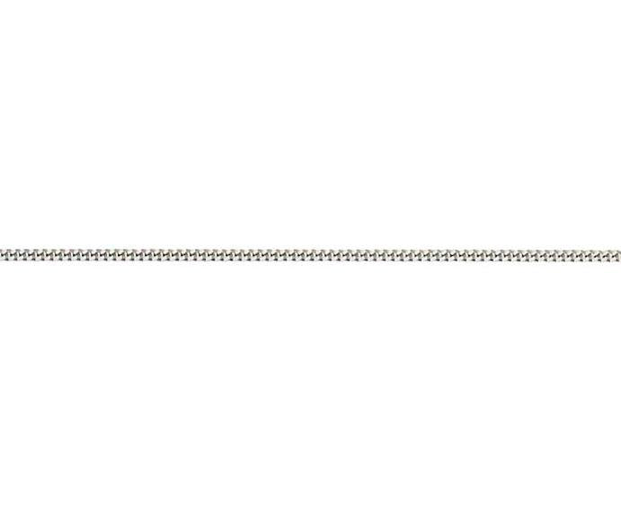 18ct White Gold 16inch Filed Curb Chain - Michael Jones Jeweller