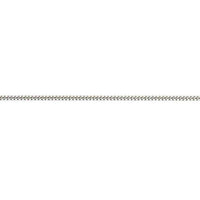 9ct White Gold 16 Inch Filed Curb Link Chain