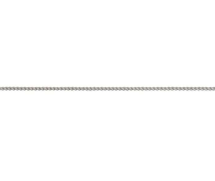 9ct White Gold 16 Inch Spiga Link Chain