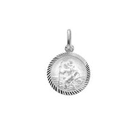 St Christopher 13mm Silver Pendant - Michael Jones Jeweller