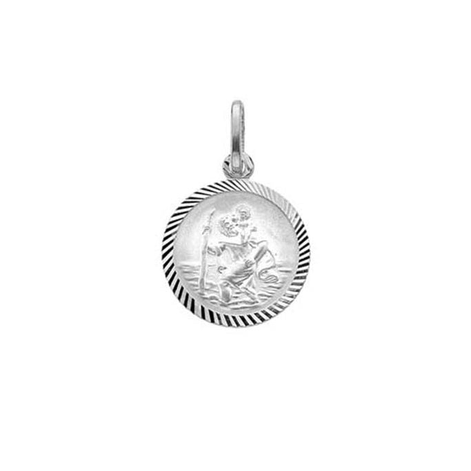 St Christopher 13mm Silver Pendant