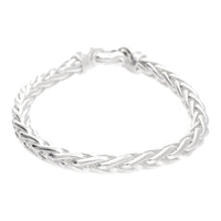 Polished Parmier Link Silver Bracelet - Michael Jones Jeweller