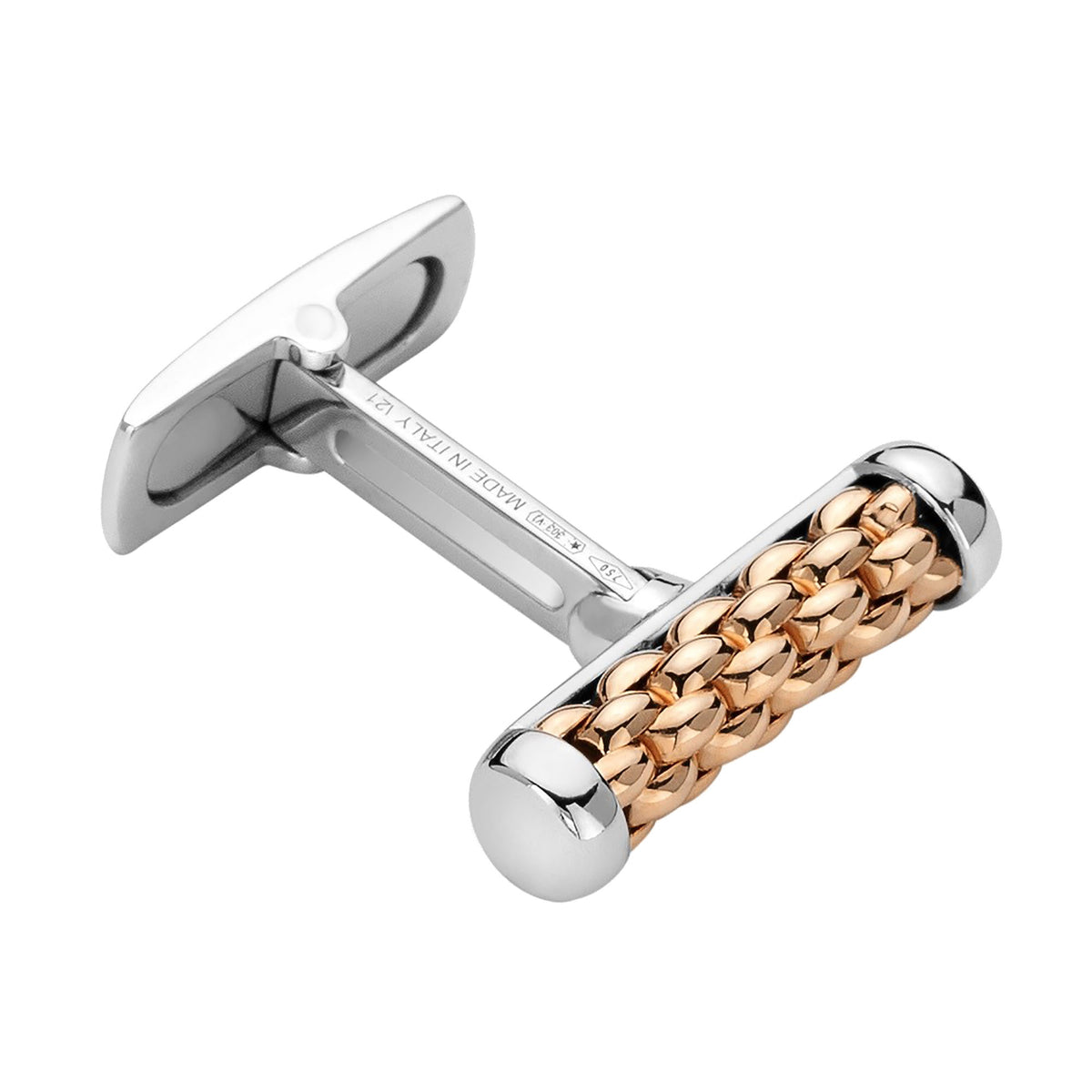FOPE Solo 18ct Rose and White Gold Cufflinks - Michael Jones Jeweller