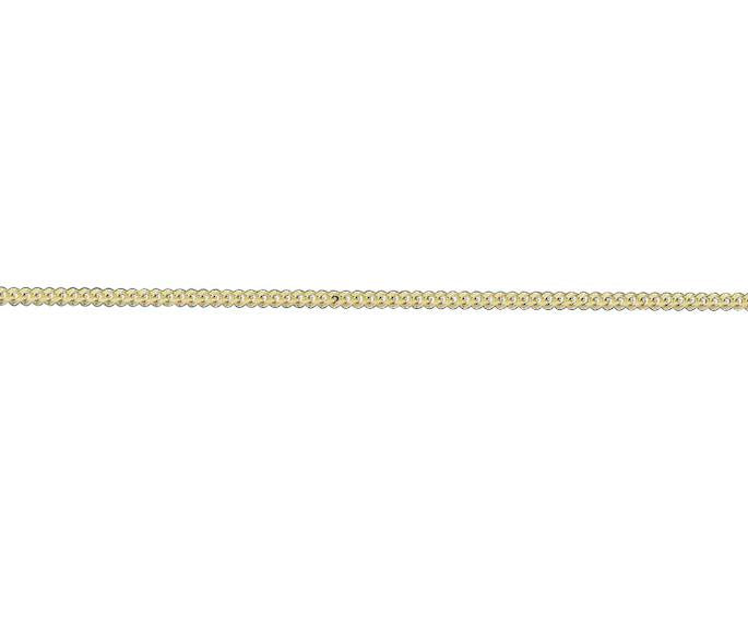 9ct Yellow Gold 18inch Filed Curb Chain