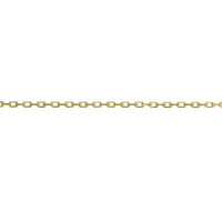 9ct Yellow Gold 16 Inch Angle Filed Trace Link Chain