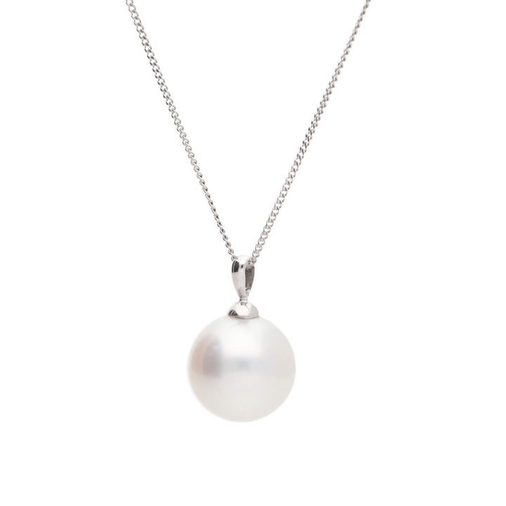 South Sea Pearl 18ct White Gold Pendant - Michael Jones Jeweller