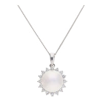 Akoya Pearl and Diamond 18ct White Gold Necklace