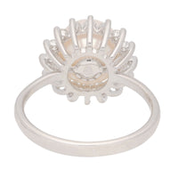 Akoya Pearl and Diamond 18ct White Gold Cluster Ring - Michael Jones Jeweller