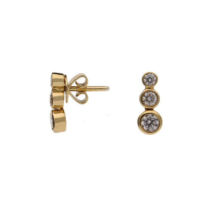 Diamond Trio 18ct Yellow Gold Earrings