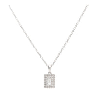 Diamond 18ct White Gold Baguette Necklace
