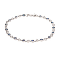 Sapphire and Diamond 18ct White Gold Bracelet - Michael Jones Jeweller
