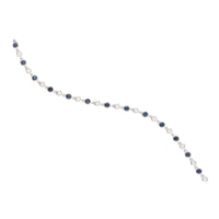 Sapphire and Diamond 18ct White Gold Bracelet - Michael Jones Jeweller