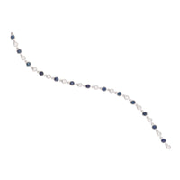 Sapphire and Diamond 18ct White Gold Bracelet - Michael Jones Jeweller