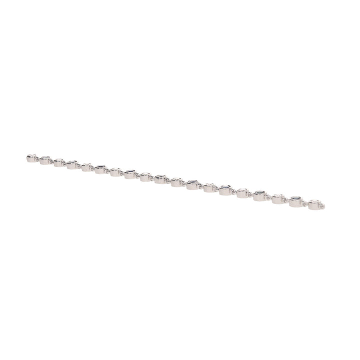 Sapphire and Diamond 18ct White Gold Bracelet - Michael Jones Jeweller
