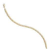 Disc Link 9ct Yellow Gold Tennis Style Bracelet - Michael Jones Jeweller