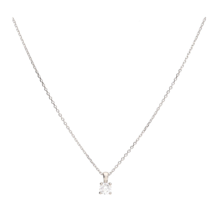 Diamond 0.42ct Solitaire Platinum Necklace - Michael Jones Jeweller