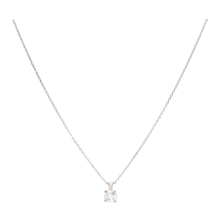 Diamond 0.83ct Solitaire Platinum Necklace - Michael Jones Jeweller